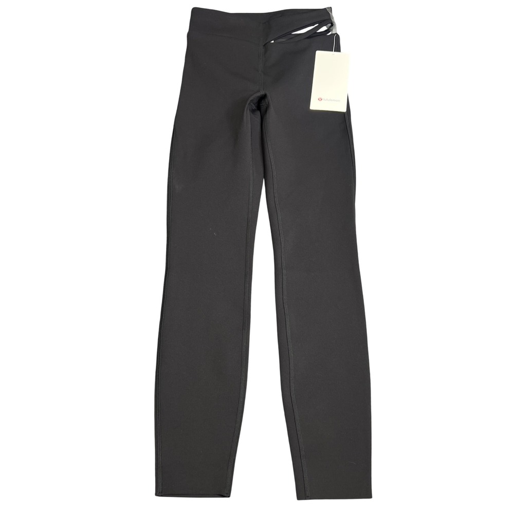 Lululemon Cut-Out Waist HR Train Tight 25" Black LW5GR1S Womens‎ Size 2 NWT